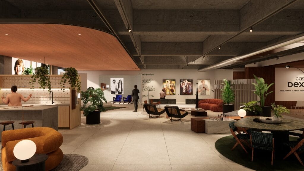 Térreo com mostra de obras artísticas - Foto: DEXCO Térreo com mostra de obras artísticas - Foto: DEXCO